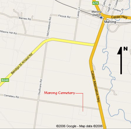 Location of Marong Cemetery