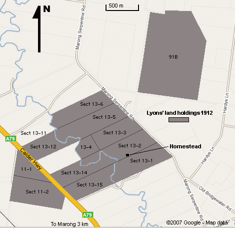 Lyons' Land Holdings at Marong