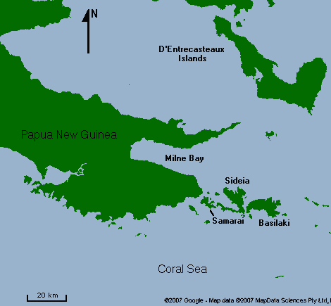 Map - Location of Sideia Island